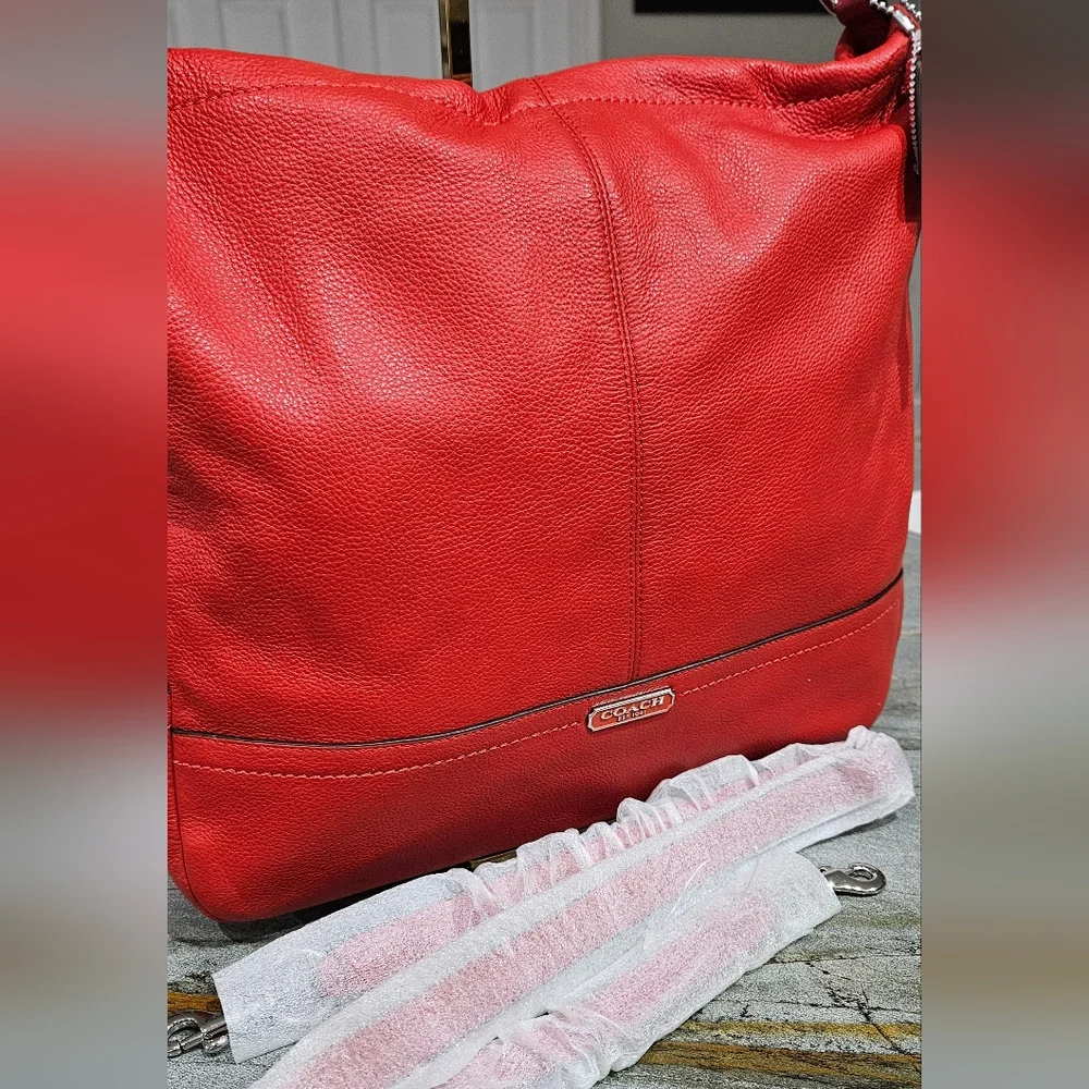 Coach Red Pebbled Leather Women's Bag NWOT
